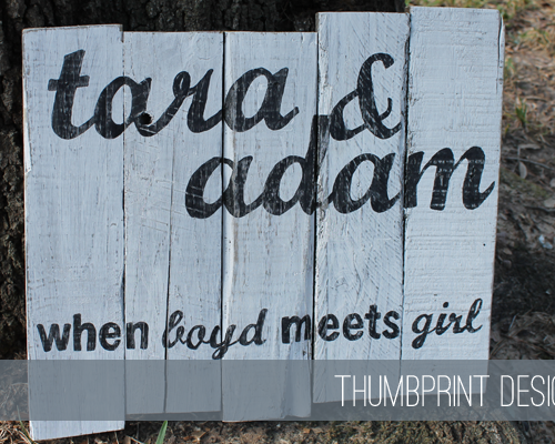 what makes a good custom sign? wedding gift edition