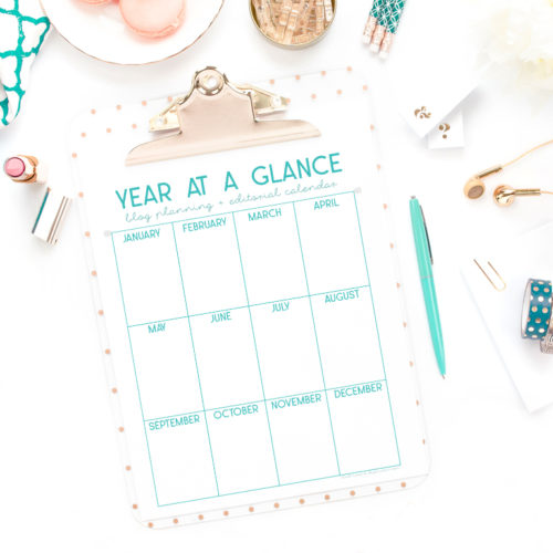 Plan Your Blog a Year in Advance + Free Download